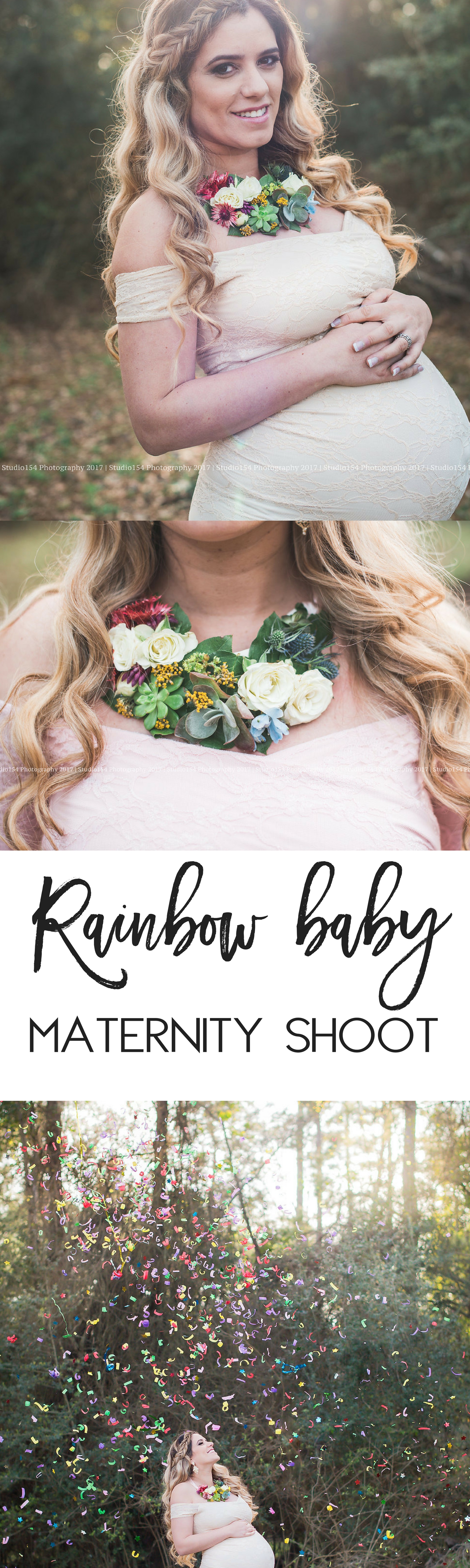 Rainbow baby maternity shoot