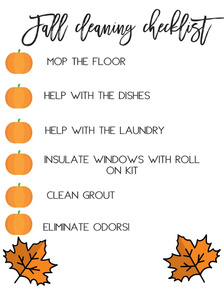 Fall cleaning checklist with FREE printable! The Ashmores Blog