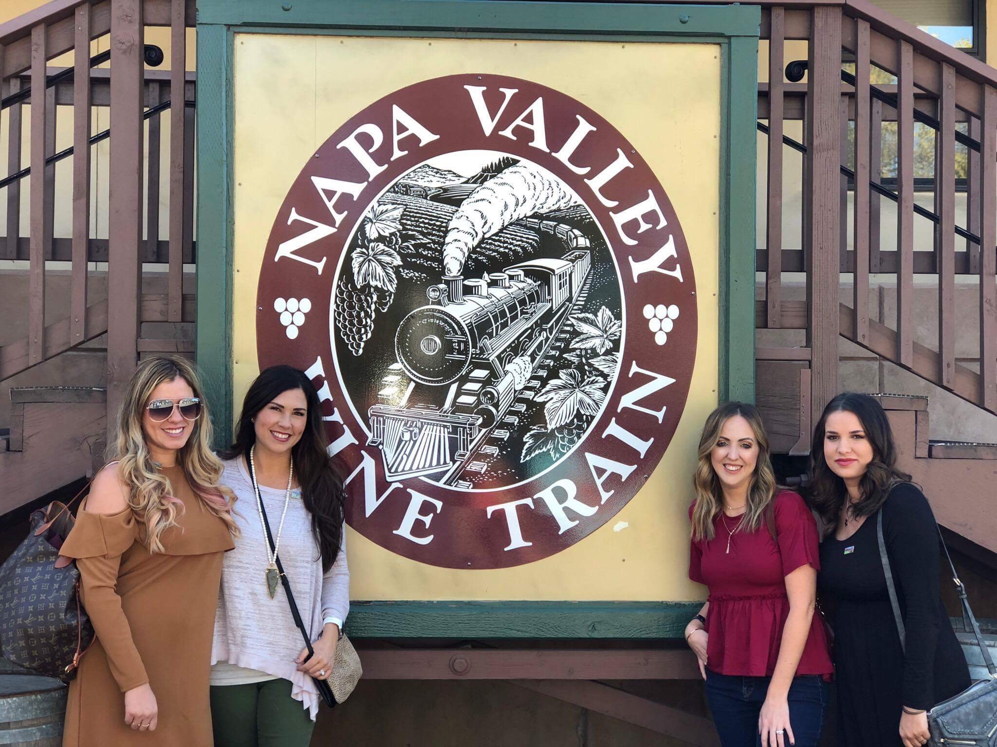 wine train girls blogger trip