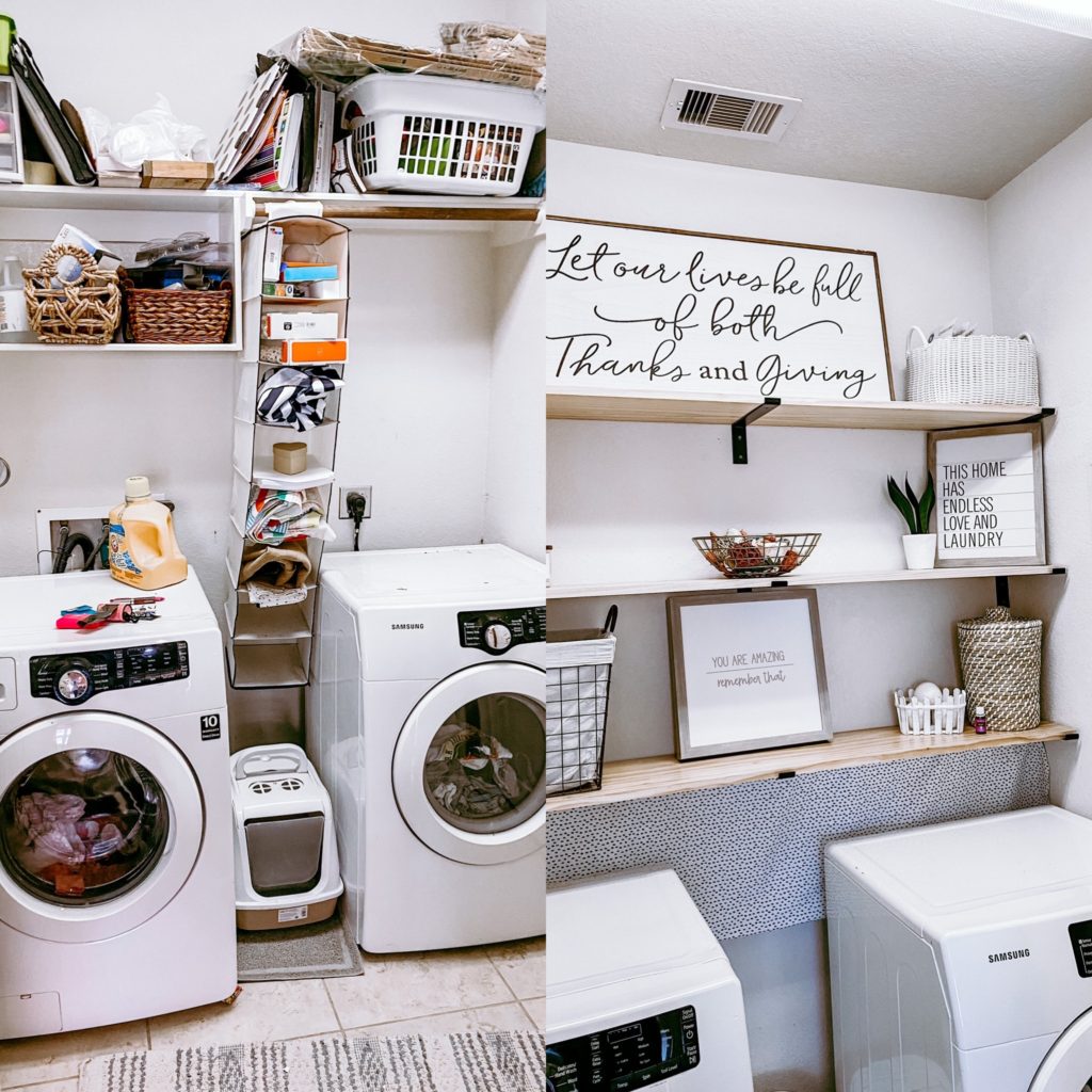 small laundry room makeover for under $150