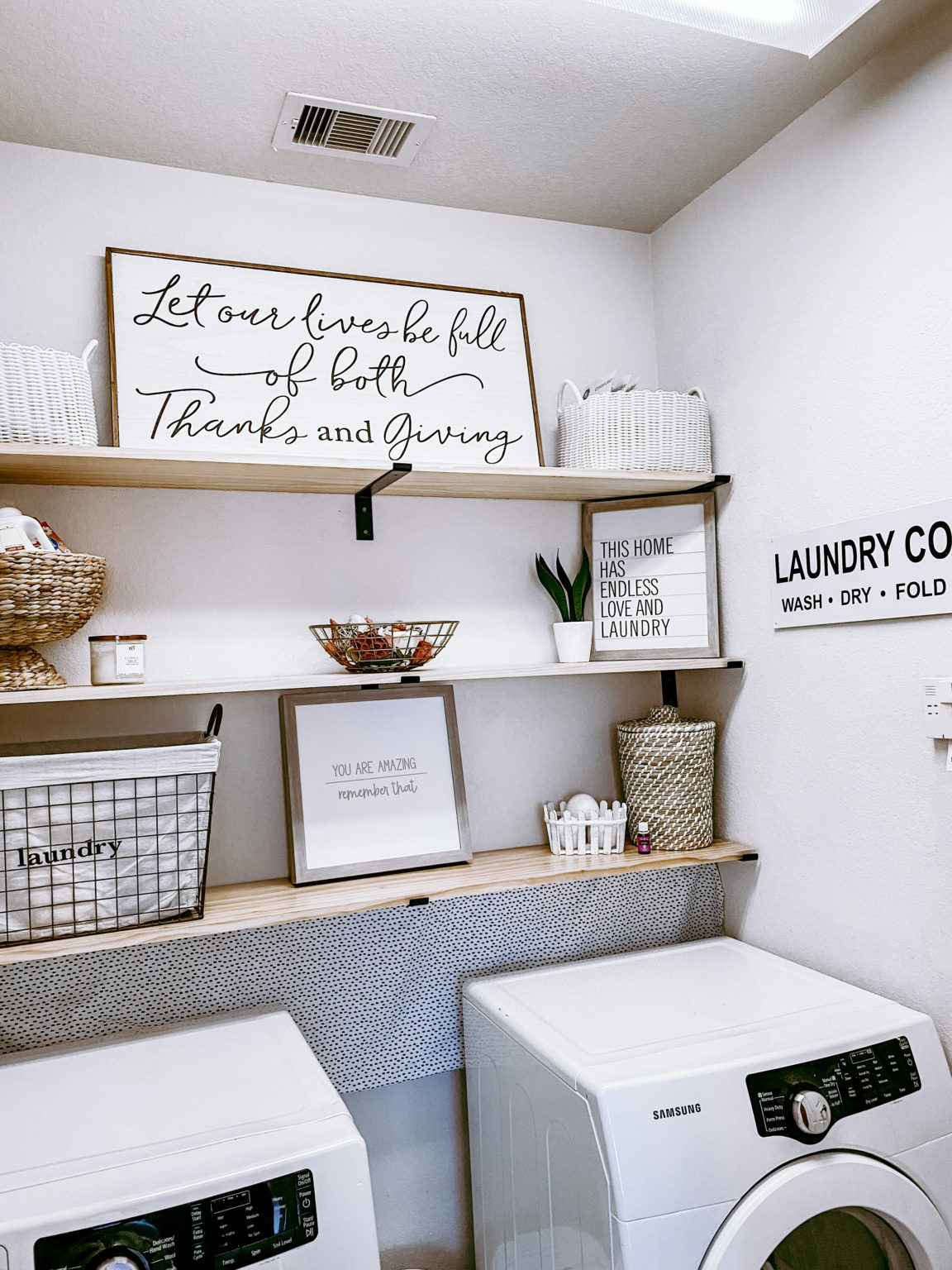 Small Laundry room makeover for under $150! - The Ashmores Blog