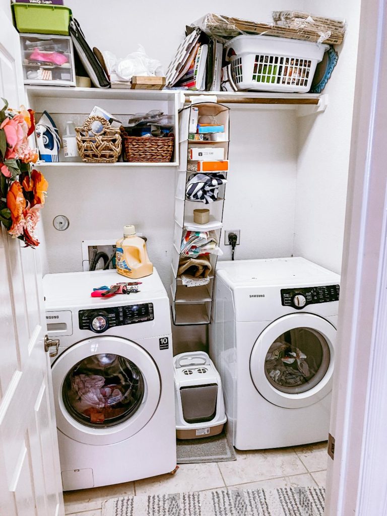 small laundry room makeover for under $150