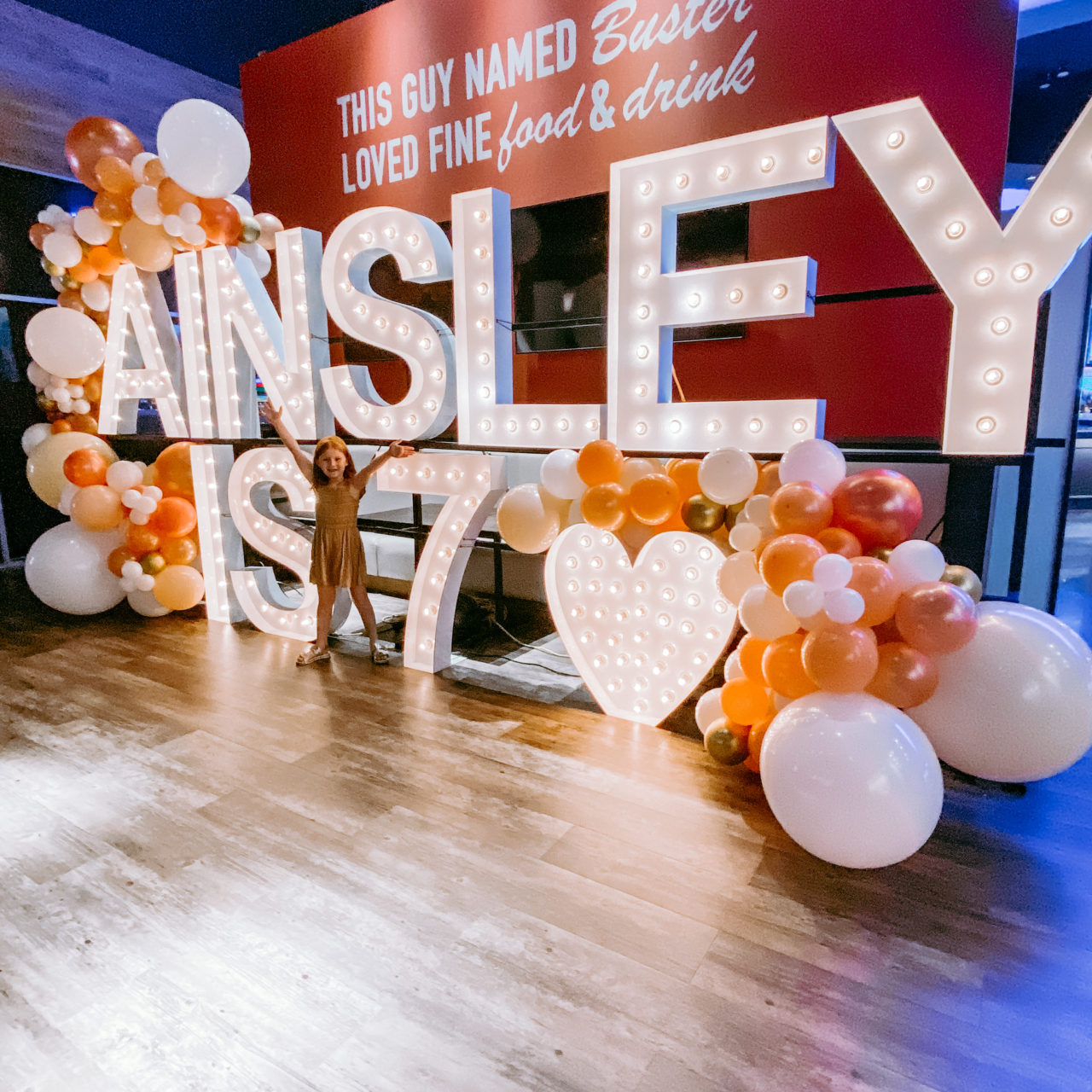 Ainsley’s boho rainbow party at Dave & Buster’s!