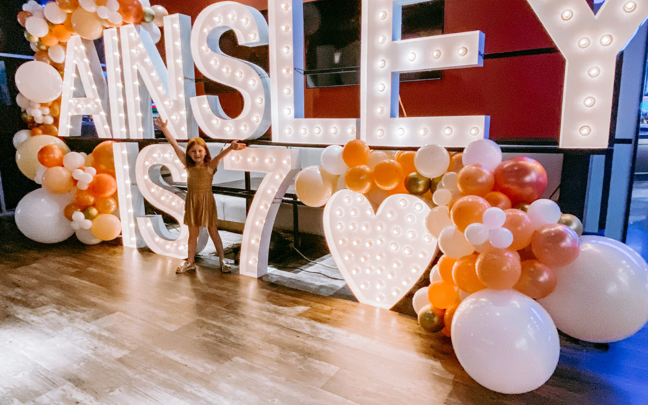 BOHO RAINBOW BIRTHDAY PARTY AT DAVE & BUSTERS THE WOODLANDS